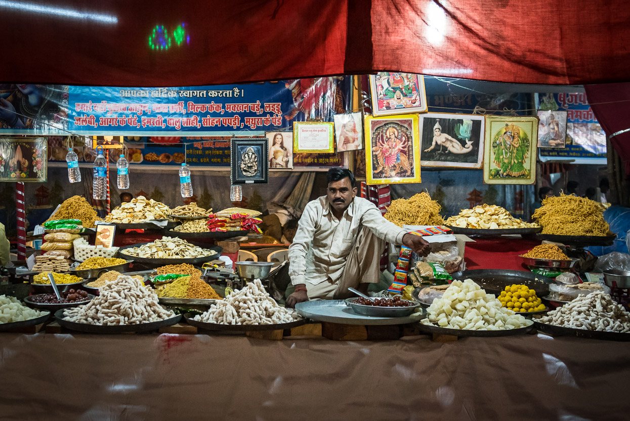Sweet shop at pushkar camel fair